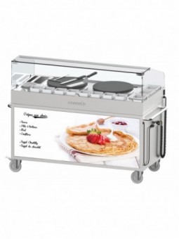 Chariot à crêpières double 40 encastrées