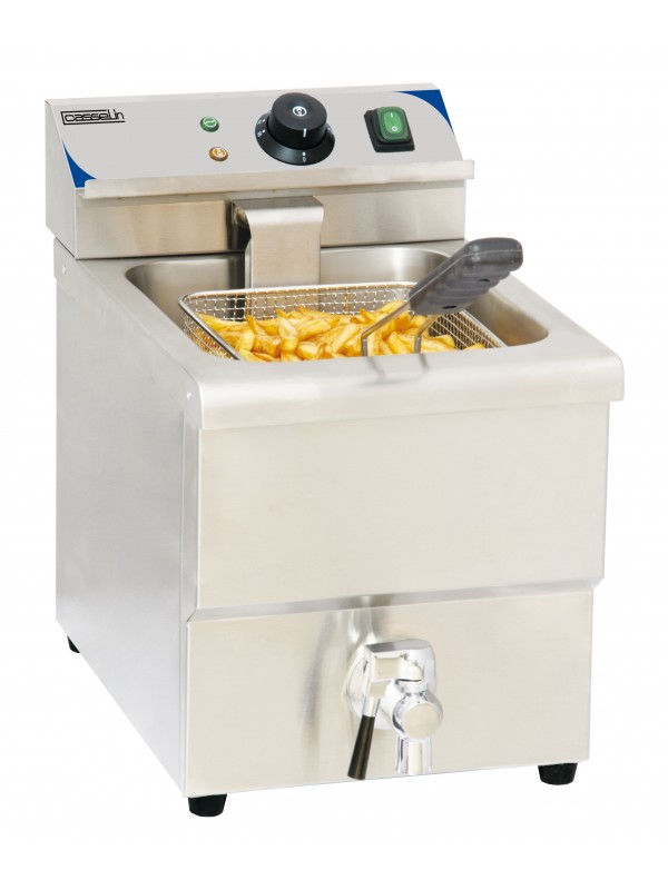Friteuse électrique avec vanne de vidange 8 litres