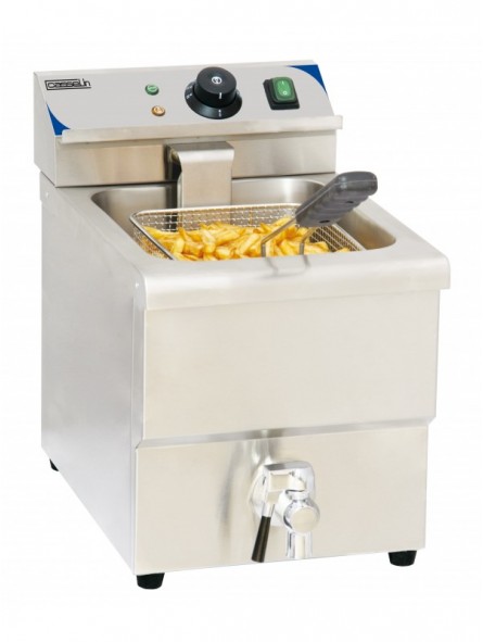 Friteuse électrique avec vanne de vidange 8 litres