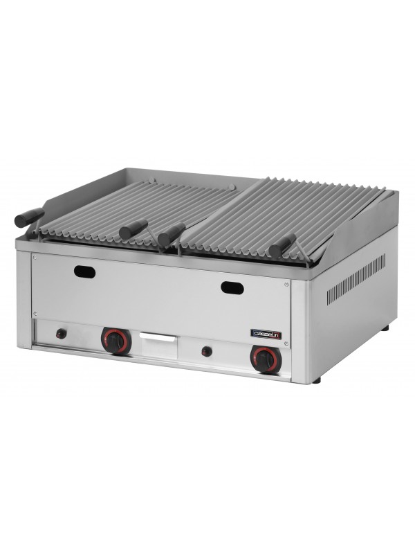Grill à pierre de lave double