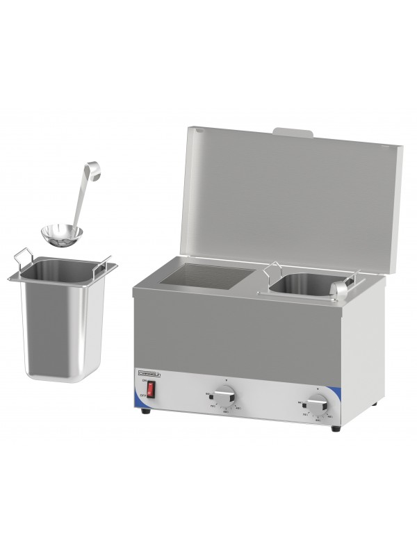 Bain-marie à sauce compact 2 cuves