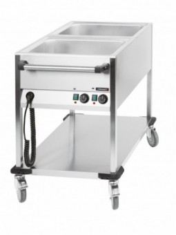 Chariot bain-marie à eau 2 x GN 1/1