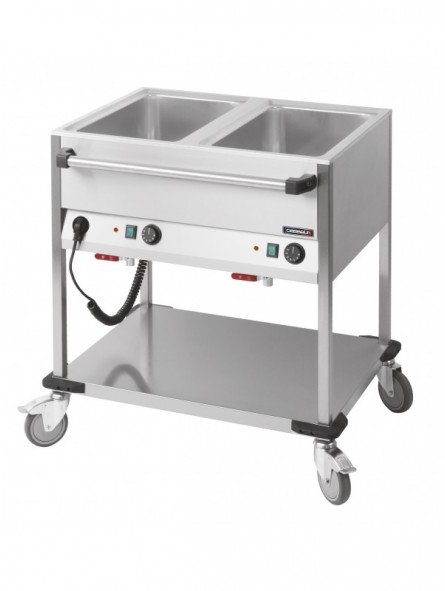 Chariot bain-marie à eau 2 x GN 1/1