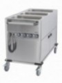 Chariot bain-marie à eau 3xGN 1/1 avec soubassement chauffant vertical