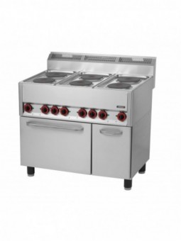 Fourneau électrique 6 feux avec four électrique ventilé GN 1/1 99