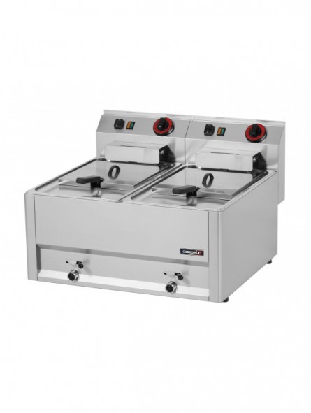 Friteuse électrique avec vanne de vidange 2x8 litres 66