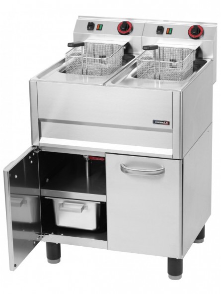 Friteuse électrique 2 x 8 litres avec soubassement 66