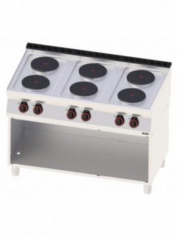 Fourneau électrique 6 feux avec soubassement 120