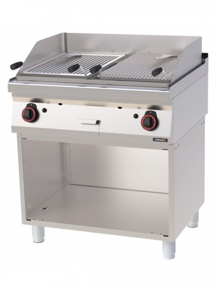 Grill pierre de lave double avec soubassement 80