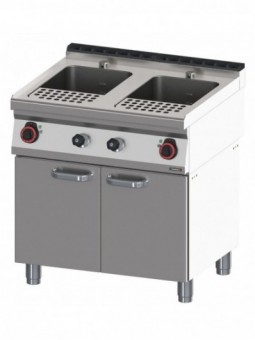 Cuiseur à pâtes avec soubassement 2x23 litres 80