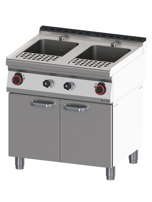 Cuiseur à pâtes avec soubassement 2x23 litres 80