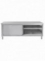 Table de travail Inox 600 avec portes coulissantes 1200 mm