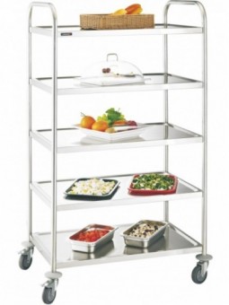Chariot inox 5 plateaux