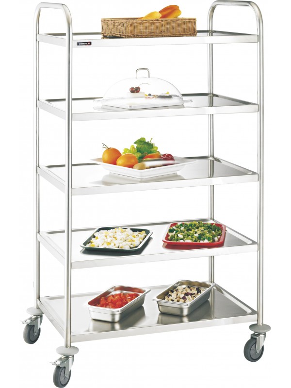 Chariot inox 5 plateaux
