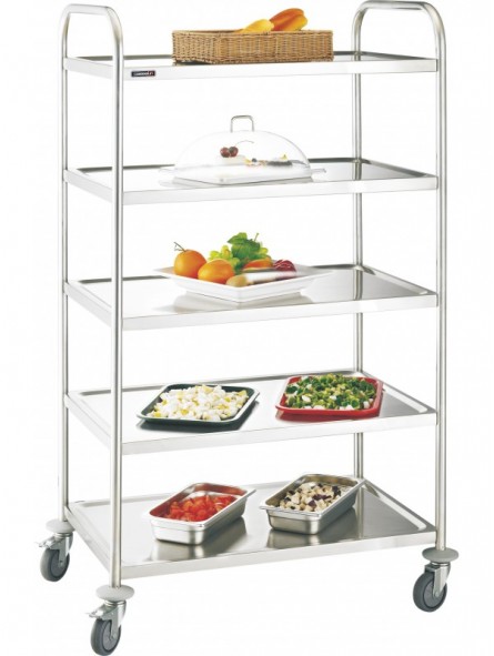 Chariot inox 5 plateaux