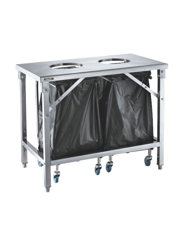 Table de tri 2 trous vide-dechets