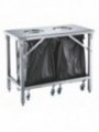 Table de tri 2 trous vide-dechets