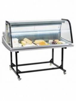Vitrine réfrigérée de marché 256L sur chariot