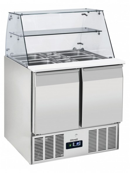 Saladette vitrine 2 portes GN 1/1