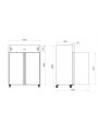 ARMOIRE RÉFRIGÉRÉE INOX GN 2/1 - 1400 L - POSITIVE - 2