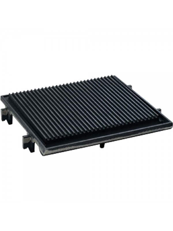 Ribbed cooking plate, 1 fire