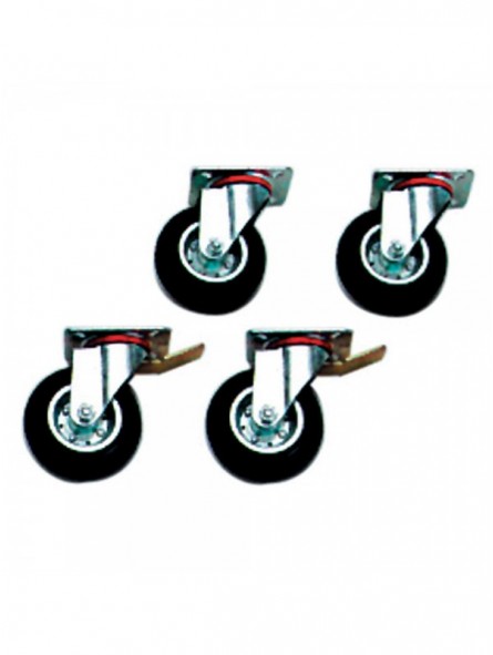 Set of 4 wheels (2 with brakes)