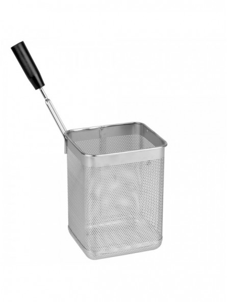 Basket for pasta cooker, lateral handle (left)