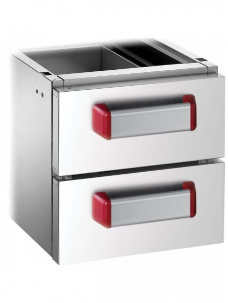 Unity of 2 drawers GN 1/1 (h.100 mm)
