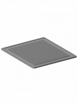 Ribbed plate stainless steel 1 burner