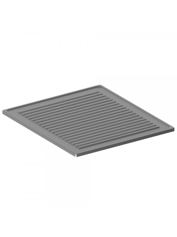Ribbed plate stainless steel 1 burner
