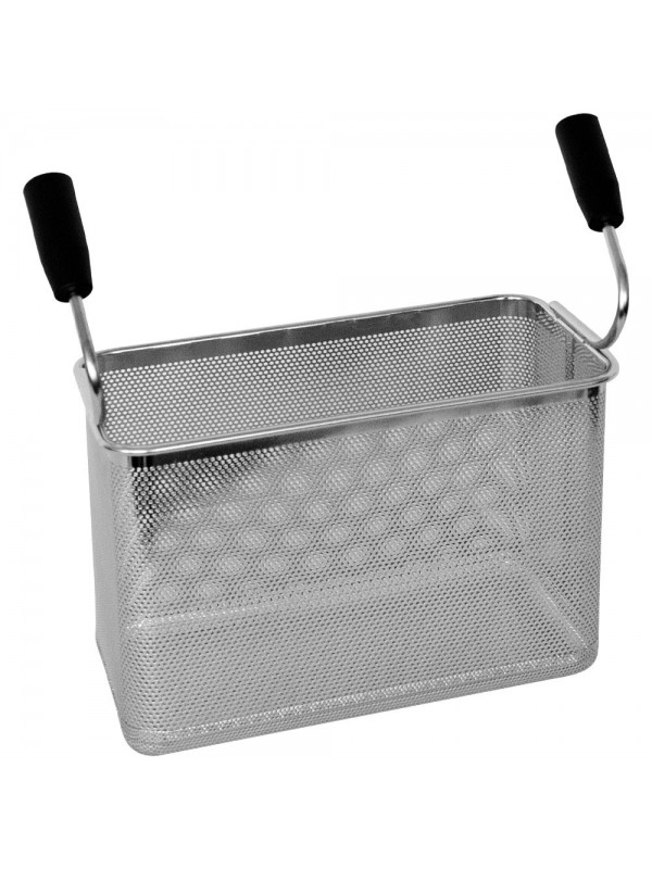 Basket for pasta cooker with 2 handles