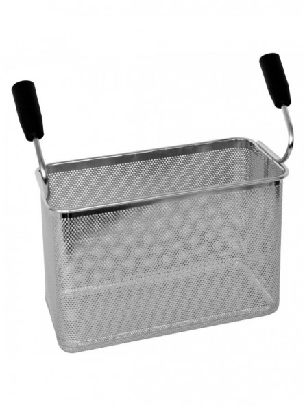 Basket for pasta cooker with 2 handles