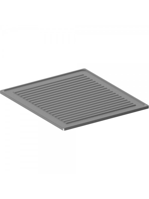 Ribbed plate stainless steel 1 burner
