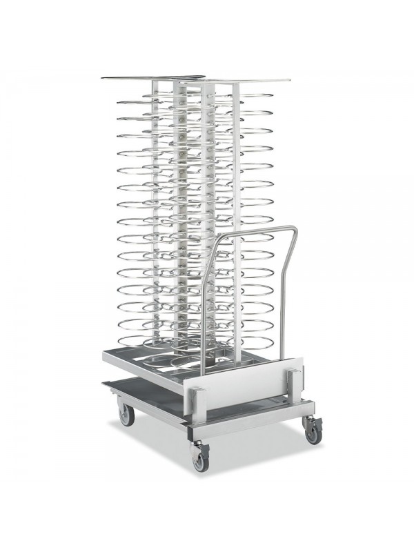 Carriage and removable loader, for 92 plates (ø 300mm), oven 20x GN 2/1 (space 75 mm)