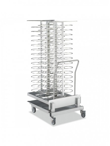 Carriage and removable loader, for 92 plates (ø 300mm), oven 20x GN 2/1 (space 75 mm)
