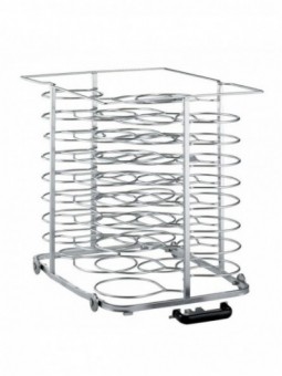 Removable loader with wheels, for 51 plates (ø 300mm), oven 10x GN 2/1 (space 75 mm)