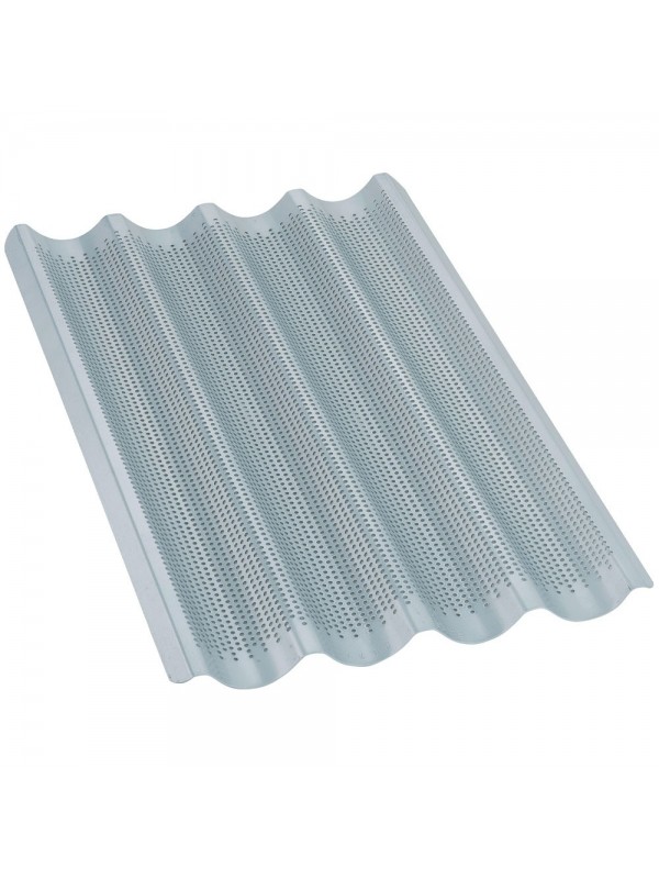 Plaque en aluminium GN1/1, perforée-ondulée pour baguettes