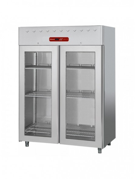 Ventilated freezer 1400 liters, 2 glass doors GN 2/1
