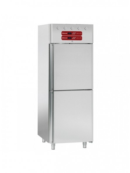 Ventilated refrigerator and freezer 2x350 liters, 2x 1/2 doors GN 2/1