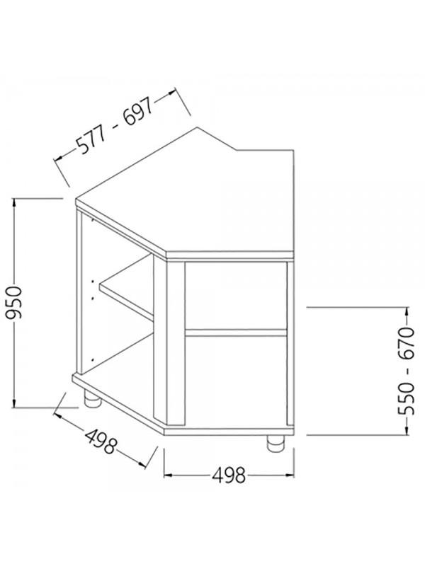 Neutral back angle - open 45°