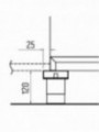 Standaardconfiguratie: met platformondersteuningsapparaat (service-run)