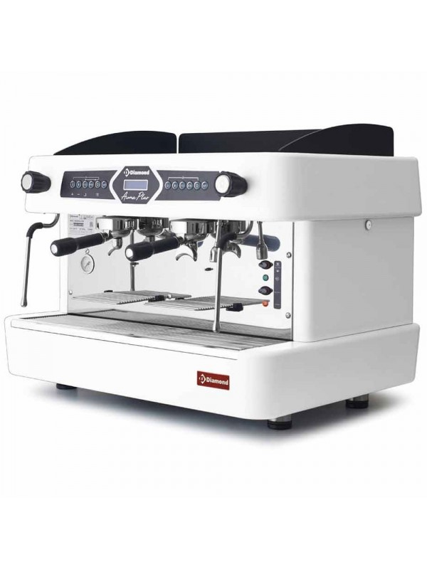 Machine à café 2 groupes, automatique (avec display) - BLANC