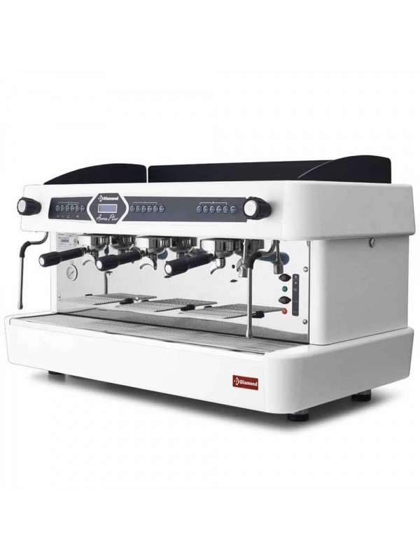 Machine à café 3 groupes, automatique.(avec display)- BLANC