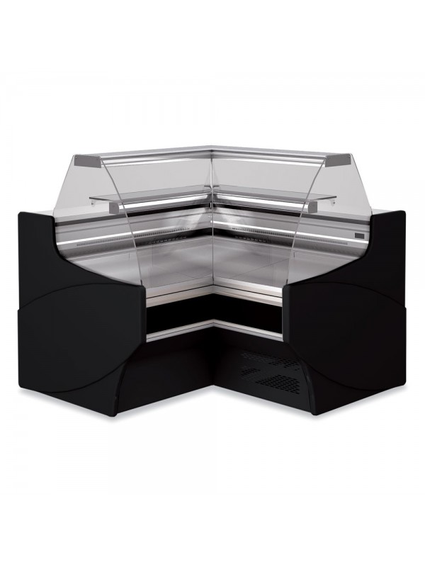 Closed angle 90°, ventilated, low glass - BLACK