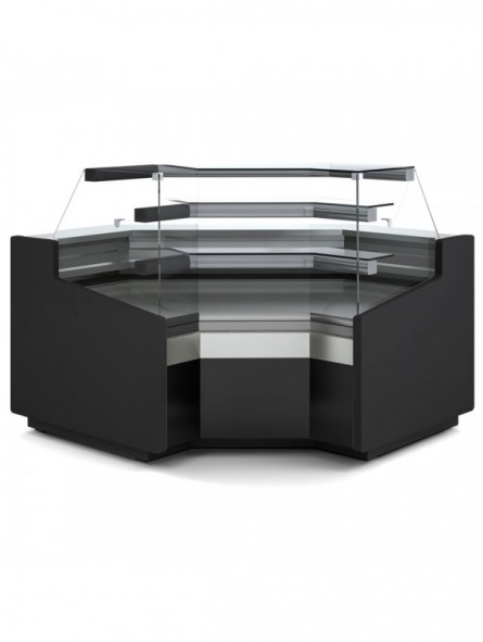 Closed angle 90°, ventilated, 3 sides - BLACK