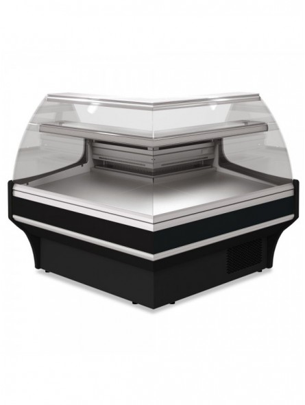 Open angle 90°, ventilated, low glass - BLACK