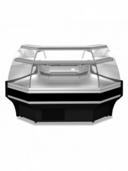 Open angle 90°, ventilated, low glass, 3 sides – BLACK