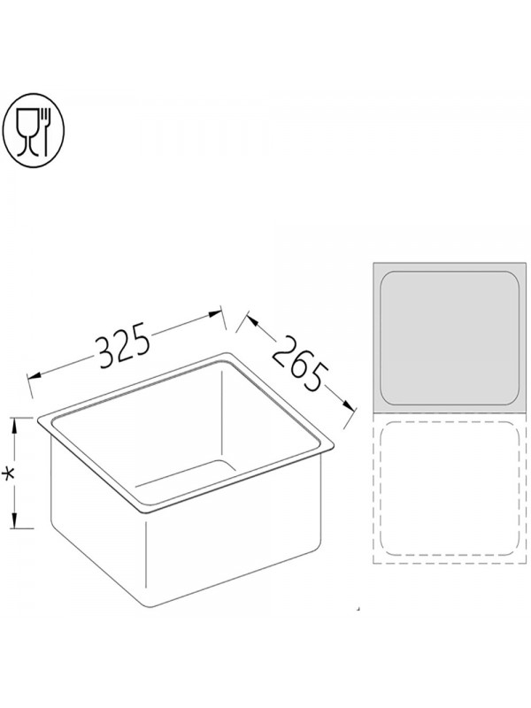 Gastronorm tub 1/2 h65 mm