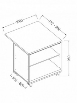Neutral bar counter units_cashier section