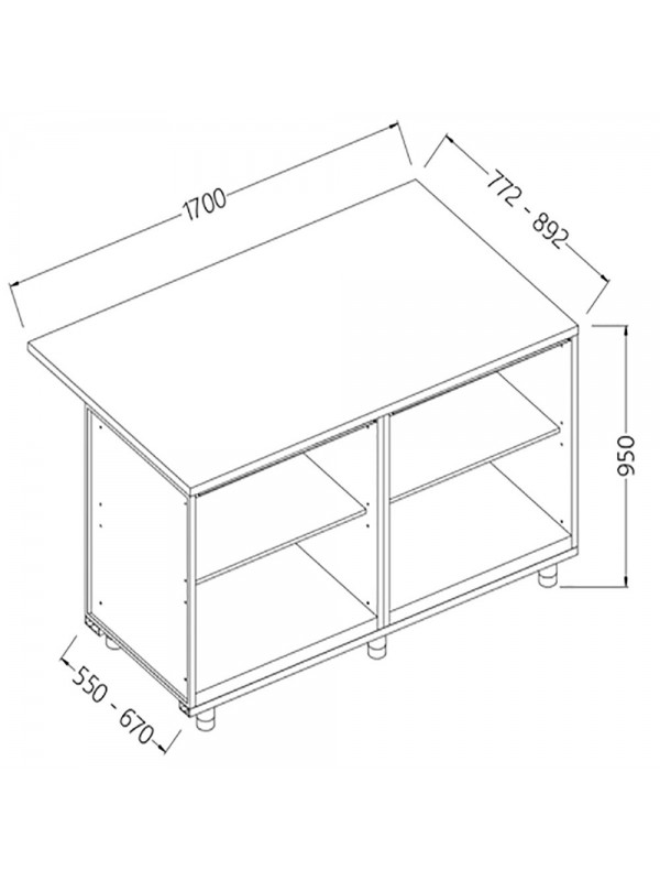 Neutral bar counter units_cashier section